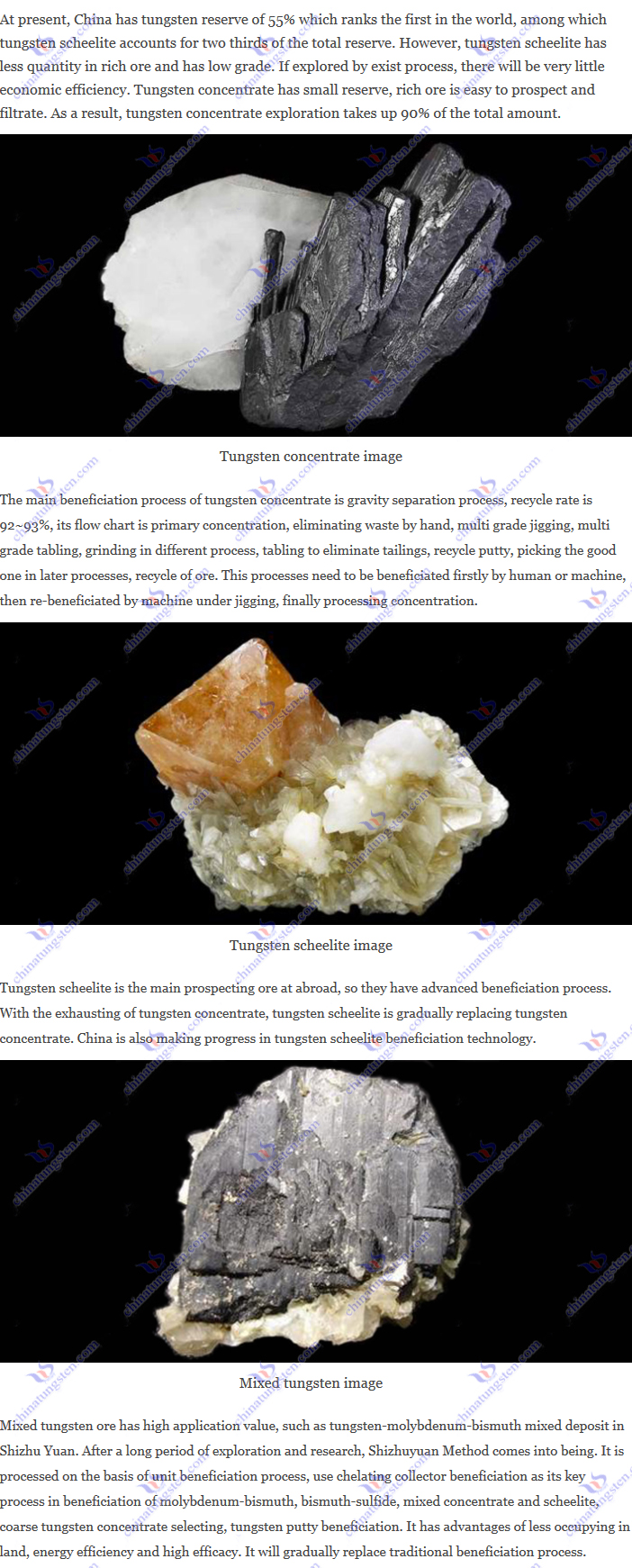 tungsten beneficiation process image