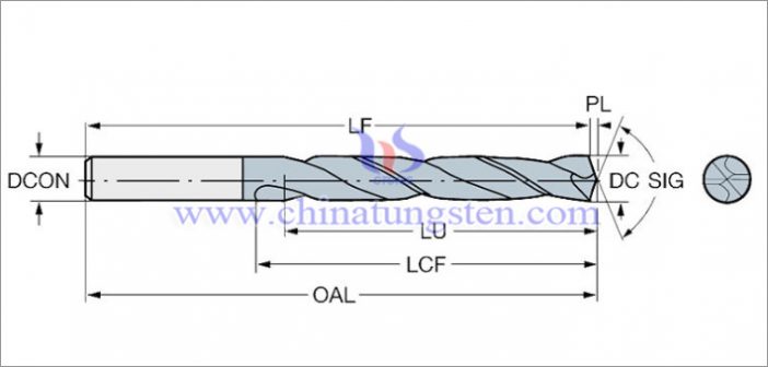 固体タングステンカーバイドドリル