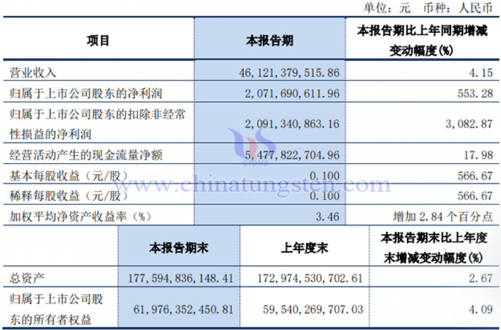 洛阳钼业2024年一季度业绩图片